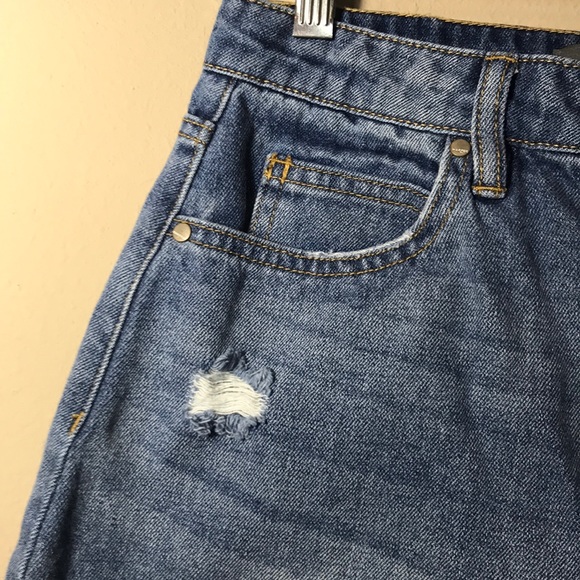 Harper, mini, denim, distress skirt - Picture 3 of 10